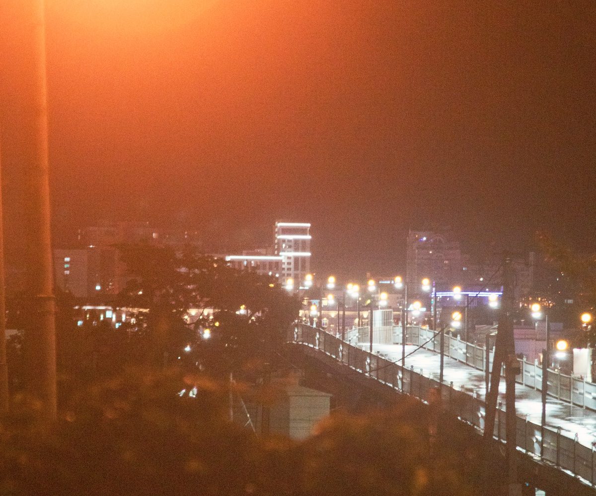 Warm city lights at night, USDT flash TRC20